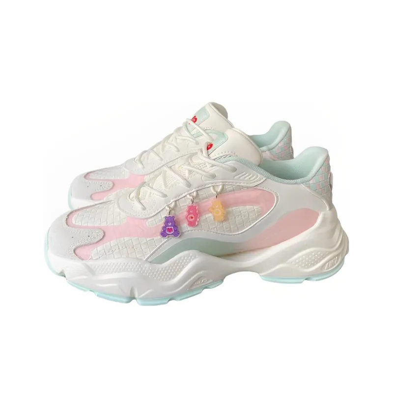 Anta Millennium Bear Cushioning Anti Slip And Wear Resistant Low Top Sports Casual Shoes Women's White Pink-2