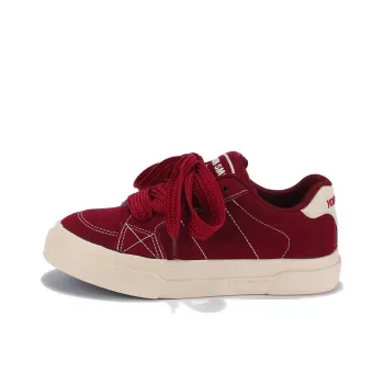 Yobn Low Top Skateboard Shoes Women's Red