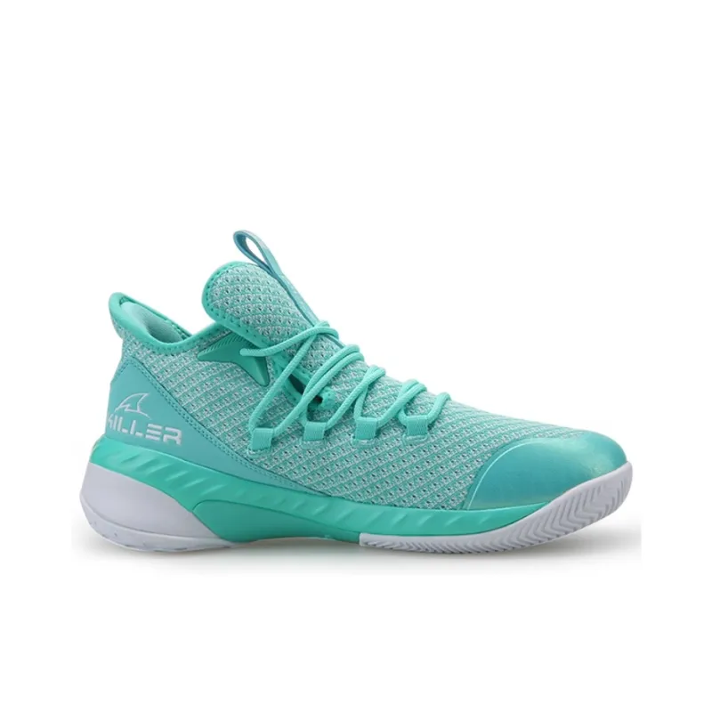 PEAK Anti Slip Wear Resistant Mid Top Performance Basketball Shoes Men's Tiffany Green-1