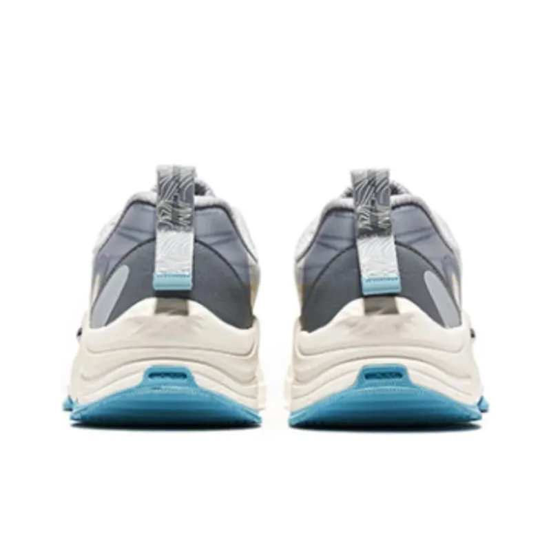 Erke Smoke Waves Anti Slip Wear Resistant Low Top Sports Casual Shoes Men's Gray Blue-4