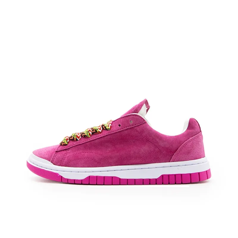 Shionpo Casual Shoes Anti-Slip And Wear-Resistant Breathable Low-Top Skateboard Shoes Unisex Dragon Fruit Red-1