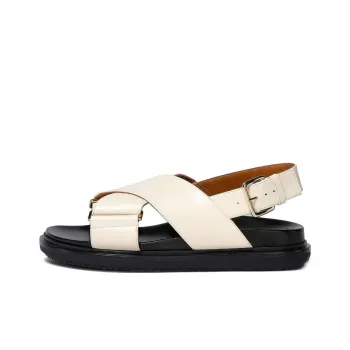 MARNI Logo Embossed Buckled Sandals Women's
