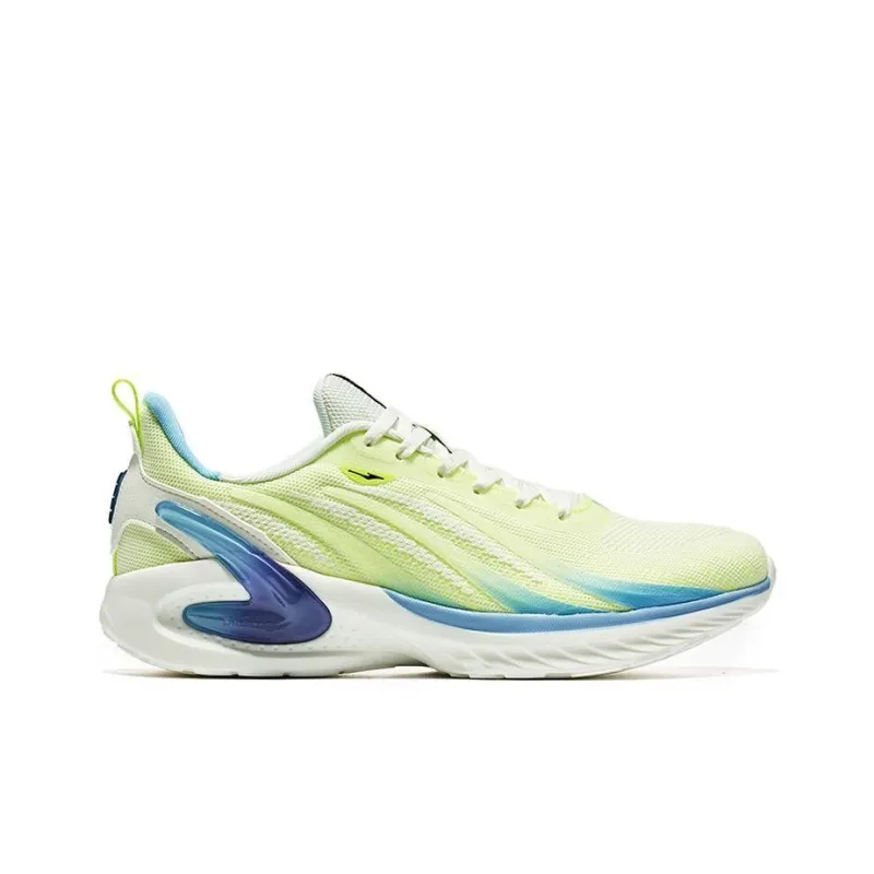Erke Slip Resistant, Abrasion Resistant, Rebound Resistant Low Top Running Shoes Men's Yellow Blue-1