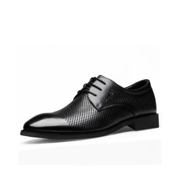 AOKANG Mesh Leather Sandal Dress Shoes Men's Black Brown