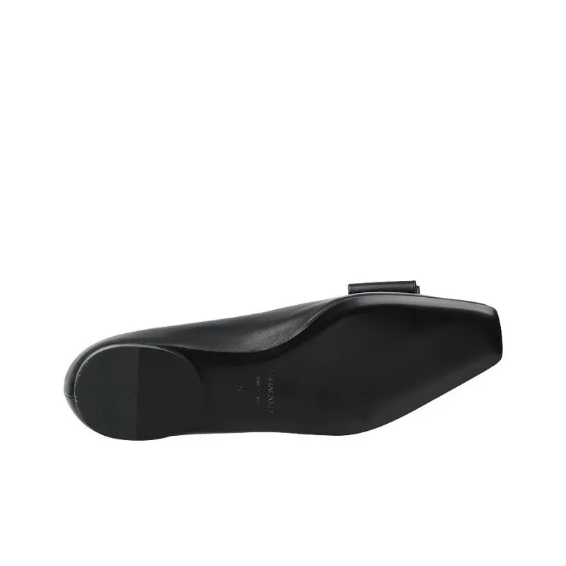 FERRAGAMO Bow-detail Lambskin Loafers-4
