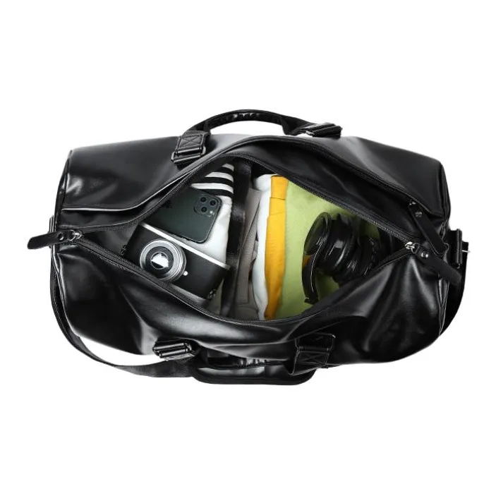 VIHUS PVC Gym Bag Large Size Men's Black-3