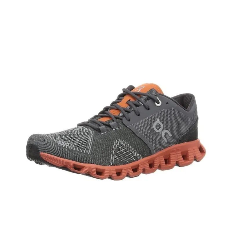 On Running Cloud X Rust Rock Grey-1