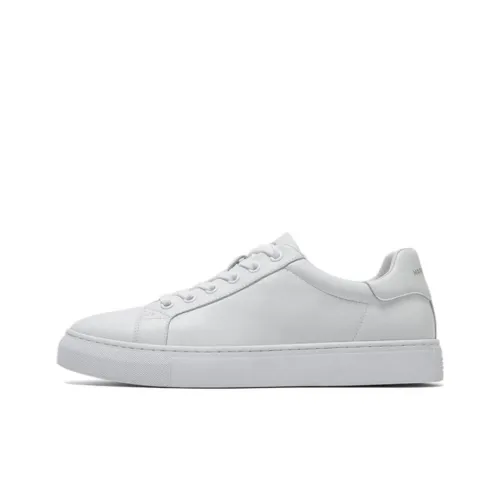 FAIRWHALE Skateboard Shoes Men Low-Top White