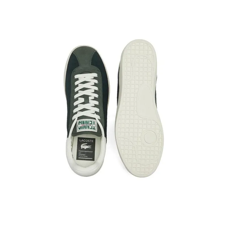 LACOSTE Low Top Skateboard Shoes Men's Dark Green-3