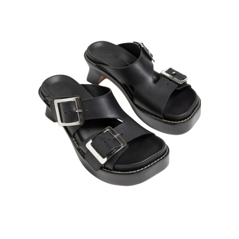 LOEWE 70mm Ease Buckle-straps Mules-3
