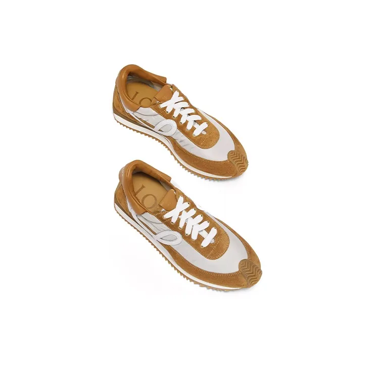 LOEWE Flow Runner Shock Absorbers Low Top Casual Shoes Women's Tan-3