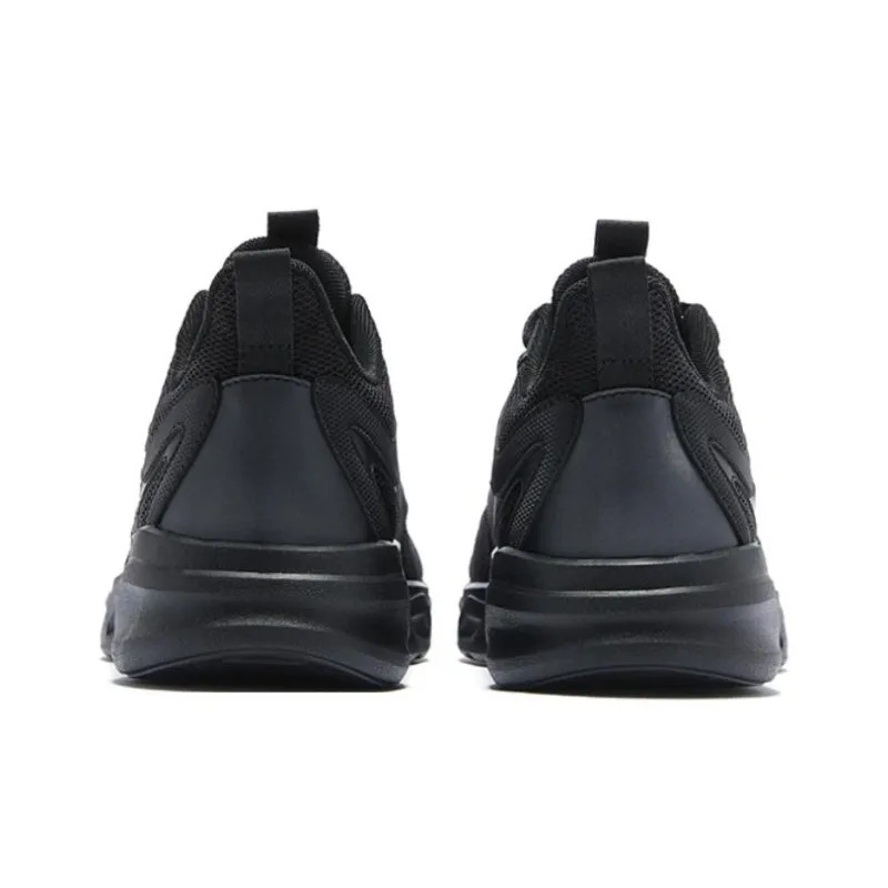 QIAODAN Durable Breathable Low-Top Running Shoes Men's Black Gold-4