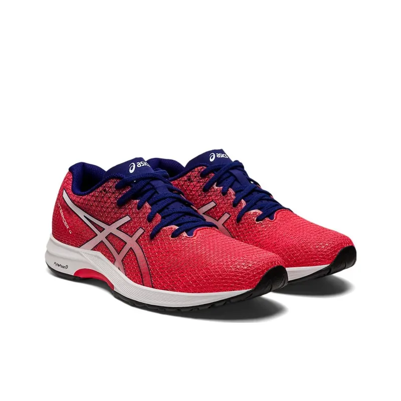 Asics Lyteracer 4 Cushioning, Slip Resistant, And Abrasion Resistant Low Top Running Shoes Women's Red White-2