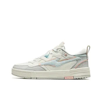 Erke Anti Slip Wear Resistant Low Top Skateboard Shoes Women's Microcrystal White Illusion Blue