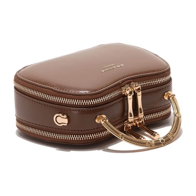 GXFMOD Cow Leather Shoulder Bag, Crossbody Bag, Handbag Women's Caramel-1