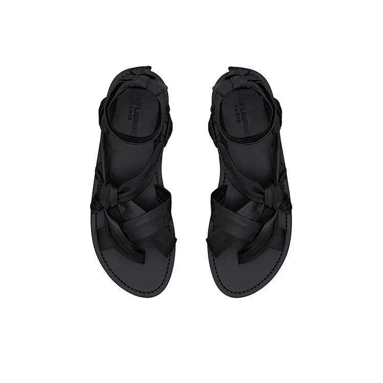 SAINT LAURENT Open-toe Strap-detail Sandals-3