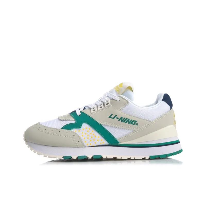 LiNing 001 Origin Anti Slip Wear Resistant Low Top Sports Casual Shoes Women's White Green-0