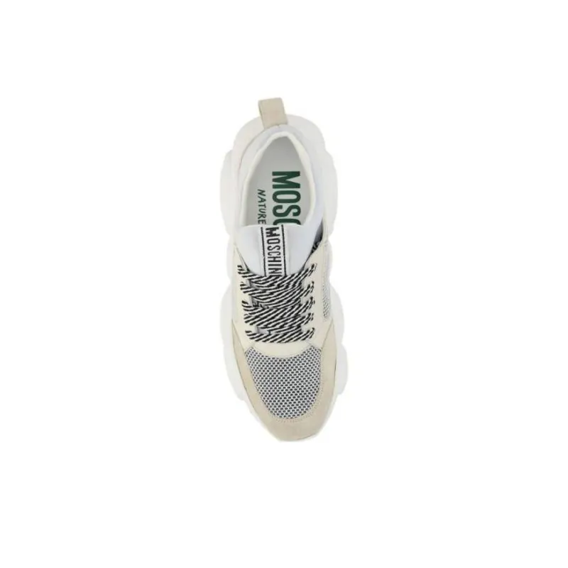 MOSCHINO Low-Top Sports Casual Shoes Men's Beige-2