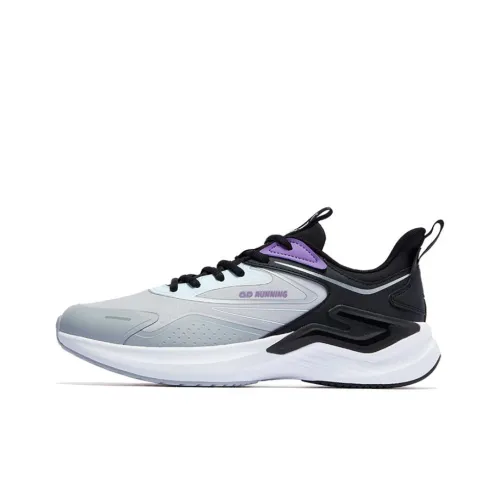 QIAODAN Cushioning Warm Low Top Running Shoes Men's Mist Gray