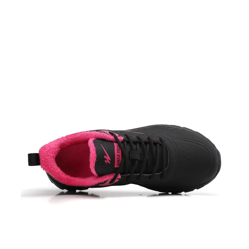 Binary Wear resistant And Lightweight Low Top Casual Shoes Women's All Black Red-2