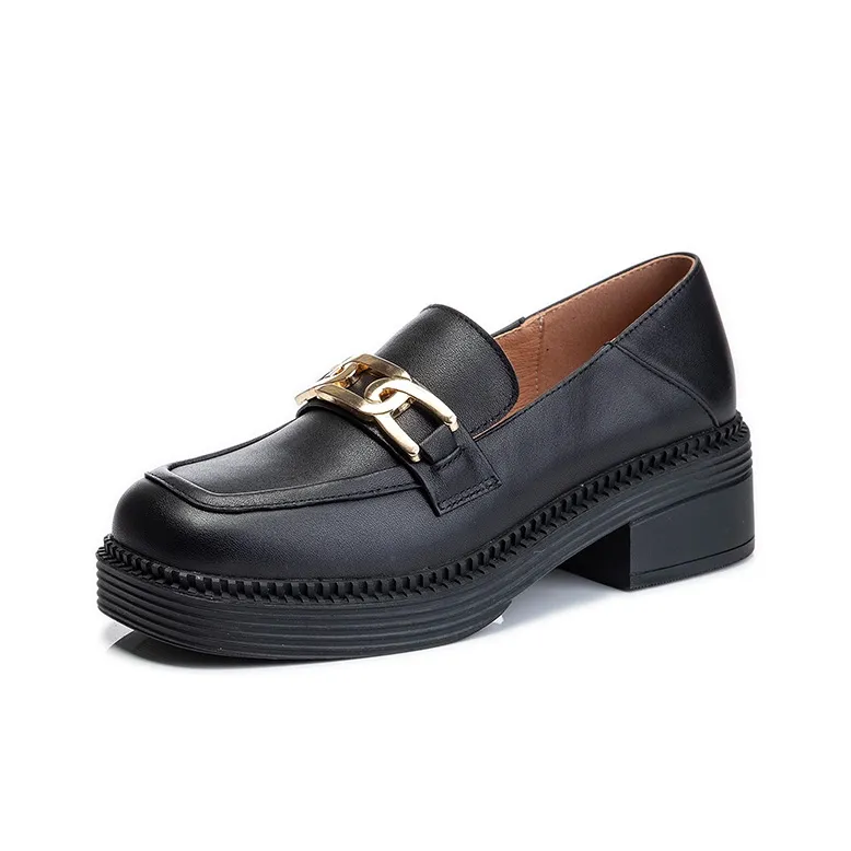 Lady's House Loafers Women's Black Brown-1