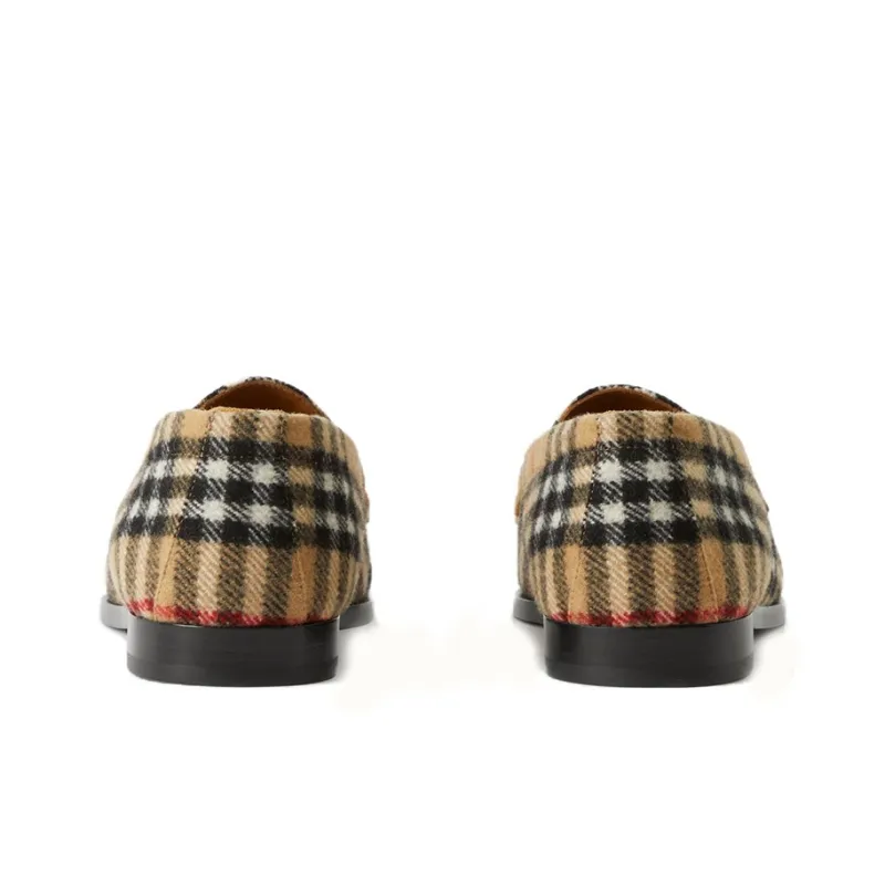 Burberry Check pattern Round toe Loafers-4