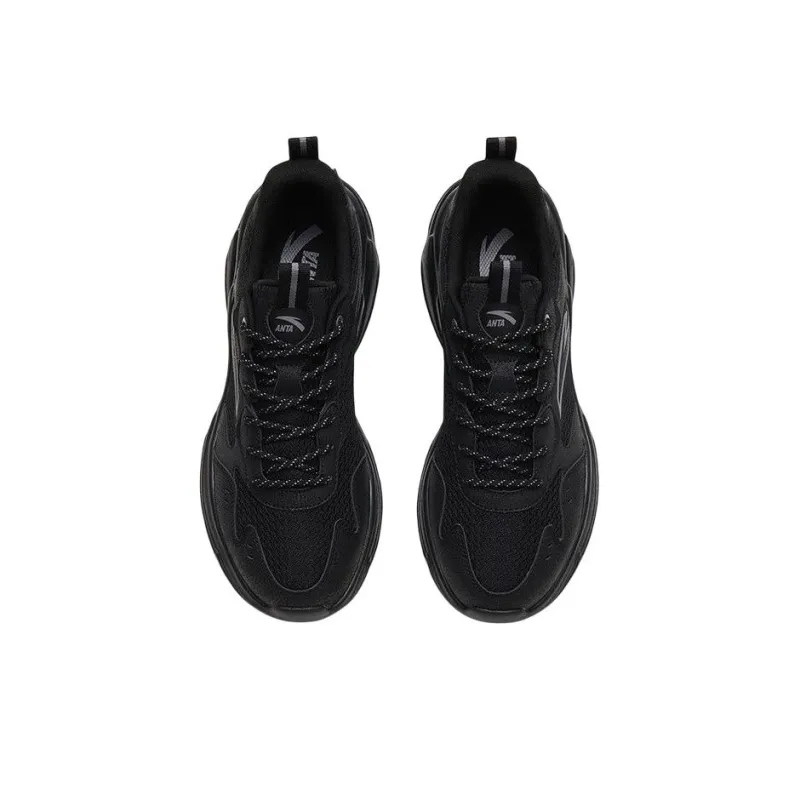 Anta Cushioned Anti Slip And Wear Resistant Lightweight Low Top Sports Casual Shoes Black-2