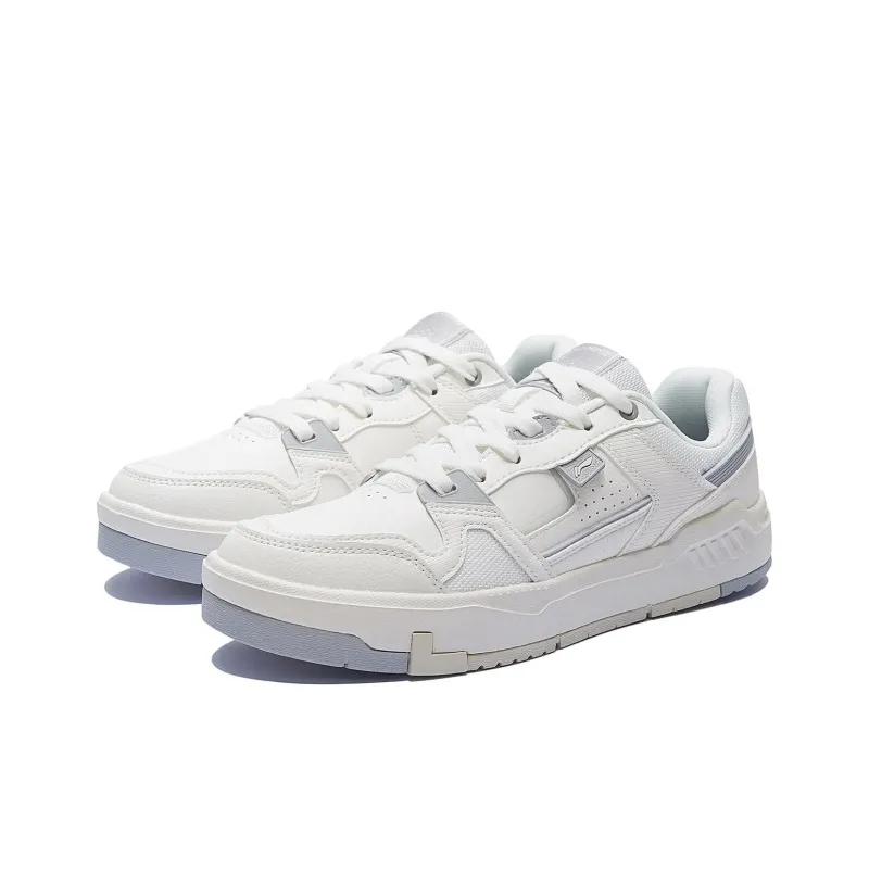 LiNing ACE V2 Abrasion Resistant Breathable Low Top Skateboard Shoes Men's White Gray-2