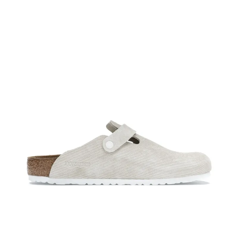 Birkenstock X Stssy Boston Suede Embossed 'Bone'-1