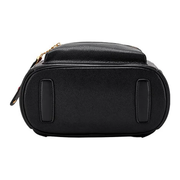 Hush Puppies Synthetic Leather Backpack Medium Size Women's Black-4