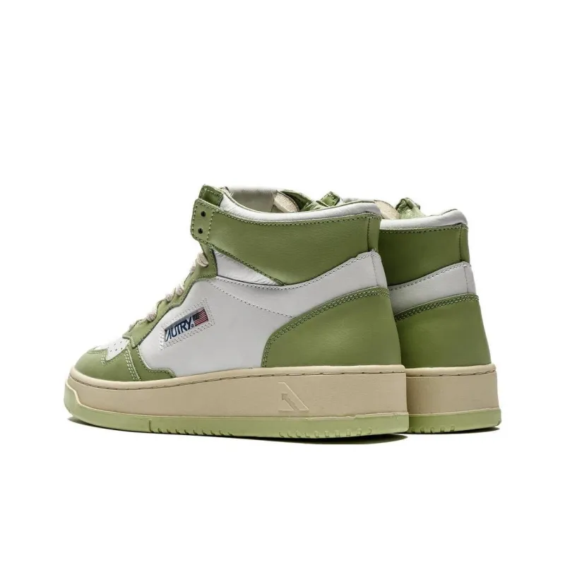AUTRY Stylish Skateboarding Shoes Women's White Green-3
