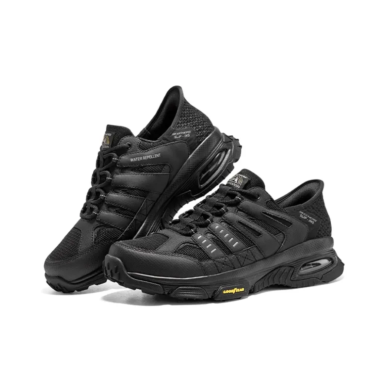 Skechers Hands Free Slip Ins Anti Slip Wear Resistant Low Top Outdoor Shoes Men's Black-3