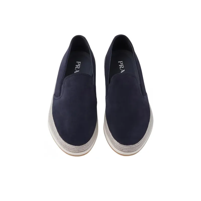 PRADA Almond-toe Suede Espadrilles-4