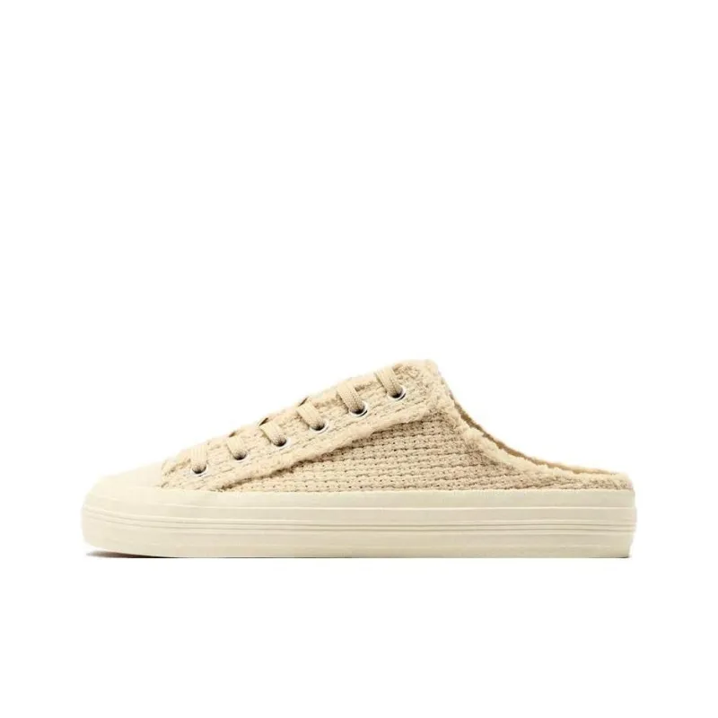 ZARA Quiet Wrap-toe Slippers Women's Light Beige Yellow-0