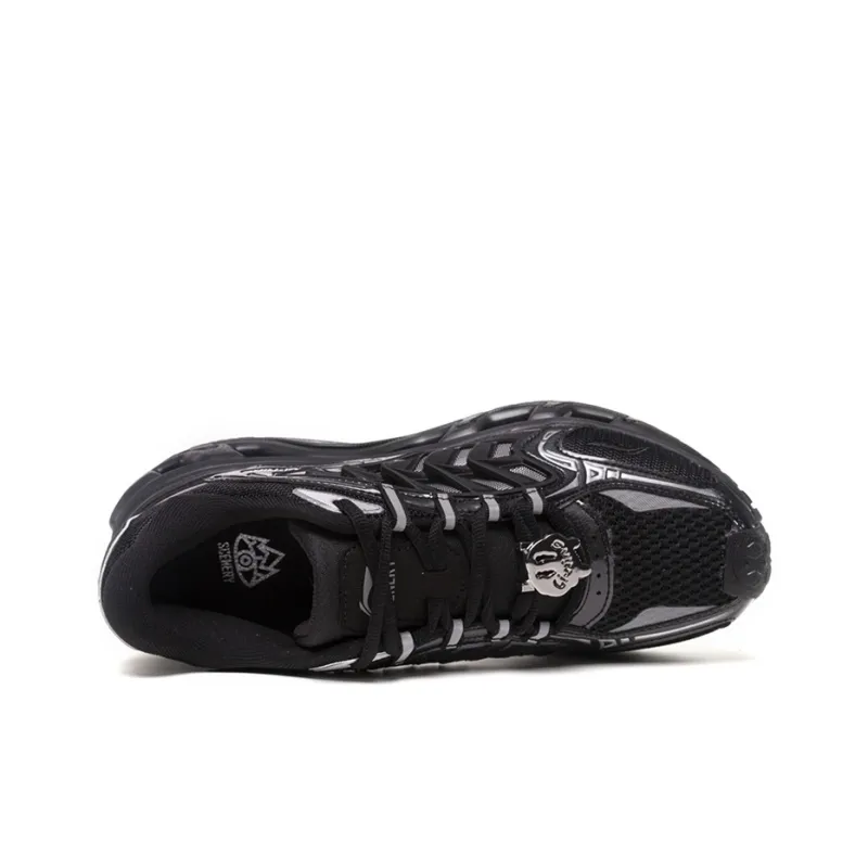 LiNing Mountains Cushioning Breathable Wear Resistant Slip Resistant Low Top Sports Casual Shoes Women's Black-3