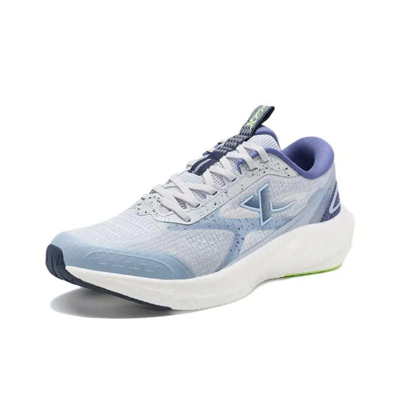 XTEP Engine LITE Slip Resistant, Abrasion Resistant, Breathable Low Top Running Shoes Men's Gray Blue Purple-1