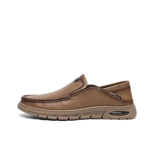 TRUMPPIPE Men's Casual Shoes Men Low-Top Light Brown