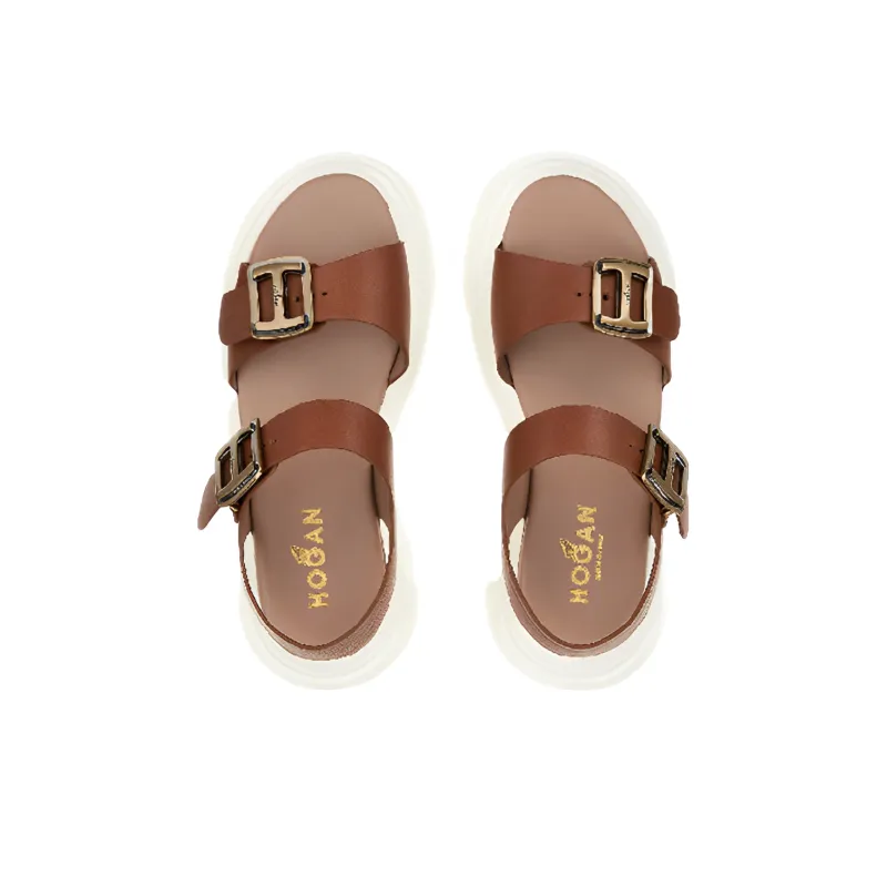 HOGAN Leather Strappy Sandals-4