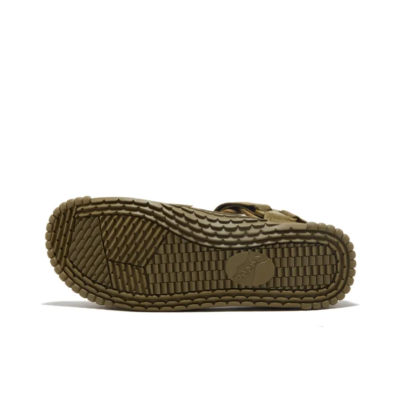 SHAKA Hook and Loop Beach Sandals Unisex Army Green-4