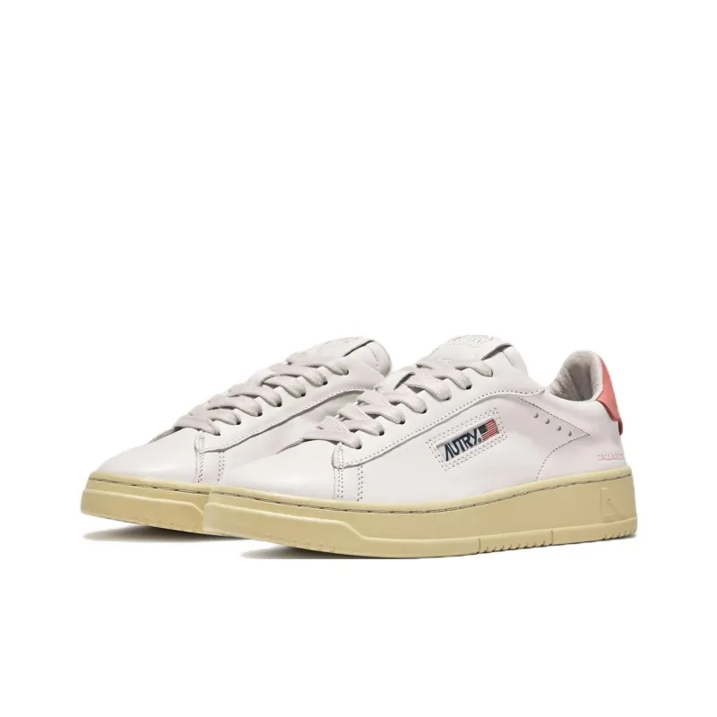 AUTRY Dallas Low Nubuck Goatskin 'White Pink' Women's-1