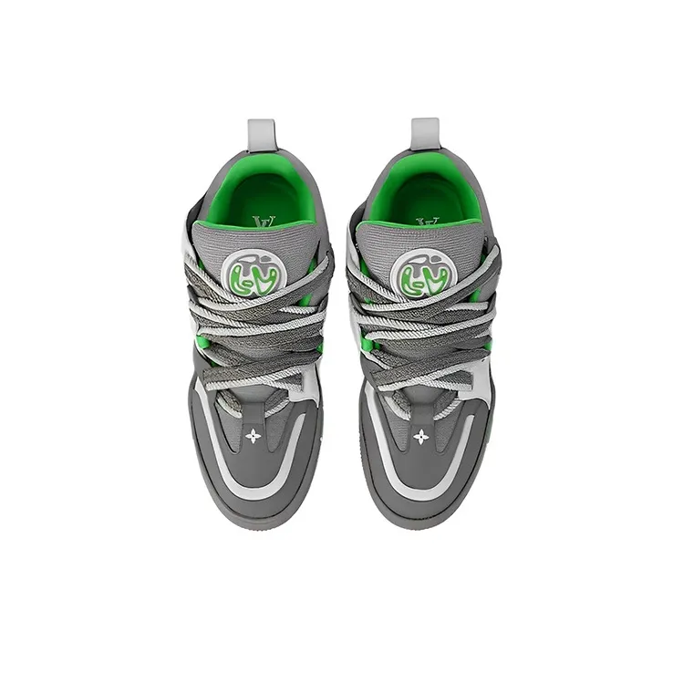 LOUIS VUITTON Lv Skate Sneaker Grey Green-2