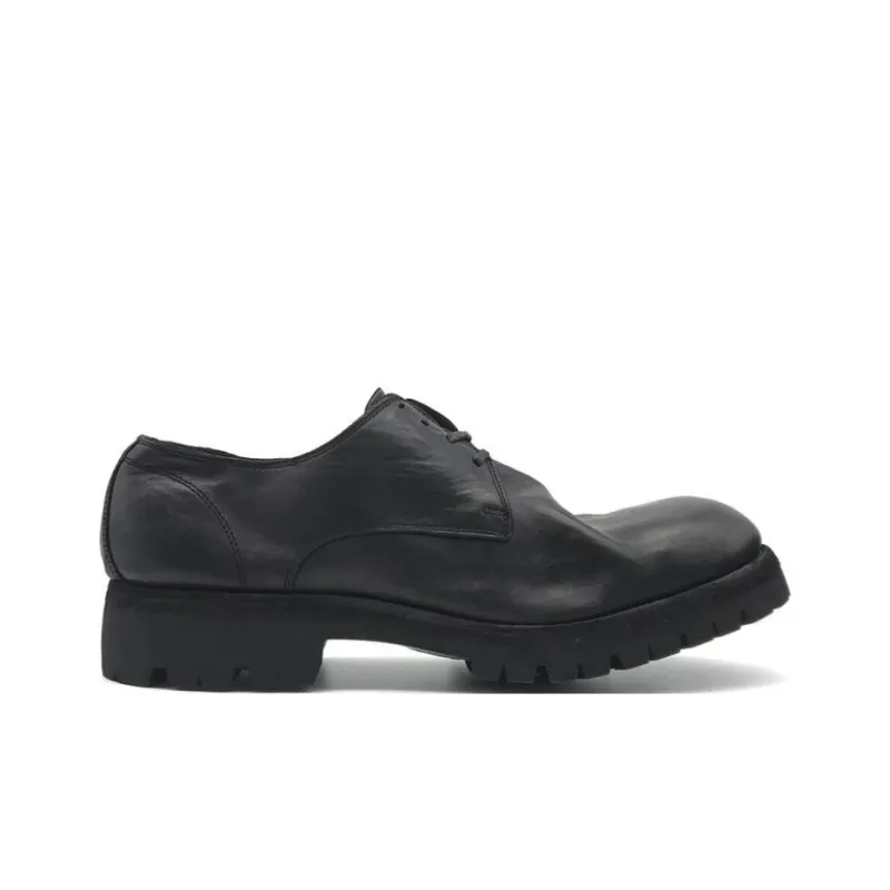 GUIDI 792V Lace-up Leather Derby Shoes-1