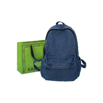 KARUISHA Denim Backpack Unisex Multicolor