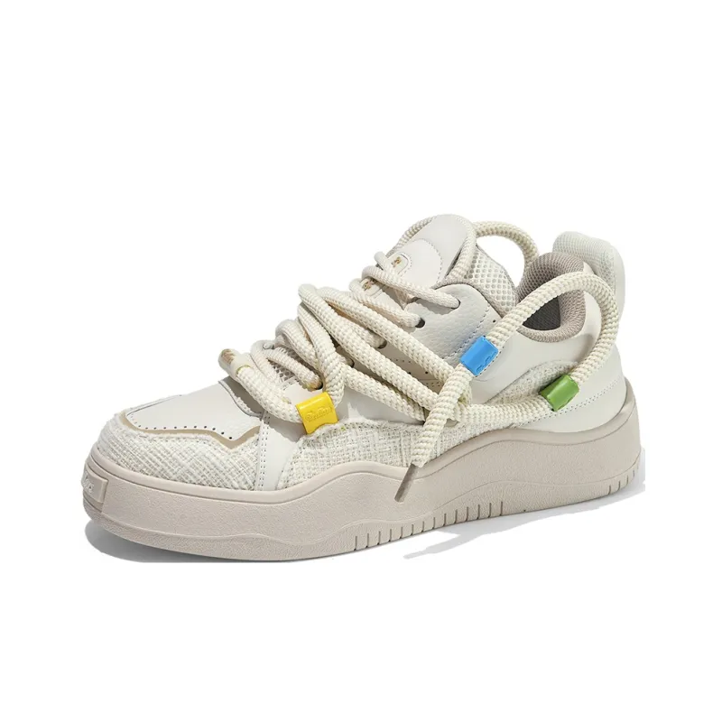 TCELLARS Low Top Skateboard Shoes Unisex Moonlit Beige-1