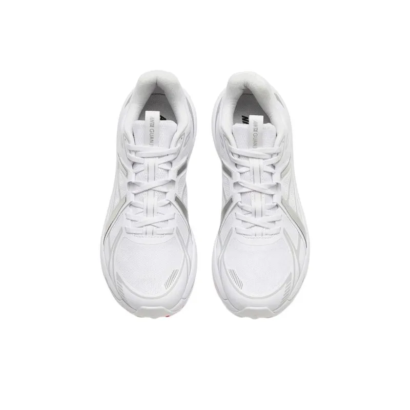 Anta Cushioning Anti Slip And Wear Resistant Low Top Running Shoes Men's White Gray-2