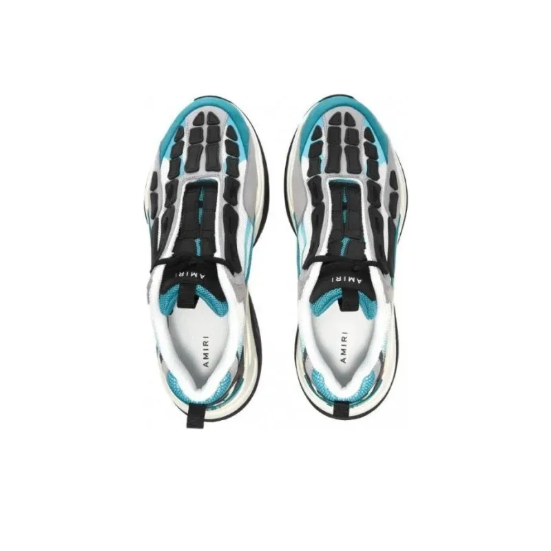 AMIRI Bone Runner White Black Blue Grass-3