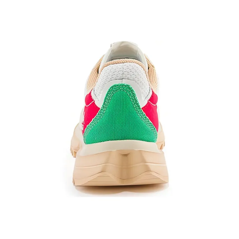 Kappa Cushioning, Slip Resistant, And Abrasion Resistant Low Top Running Shoes Unisex White-4