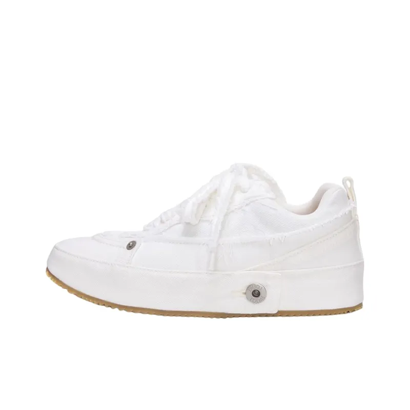 LOEWE Stylish Skateboarding Shoes Men's White-0