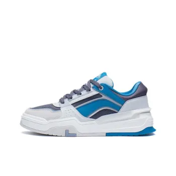 LiNing Samchen Participate In The Stars Anti Slip Wear Resistant Low Top Skateboard Shoes Blue Gray