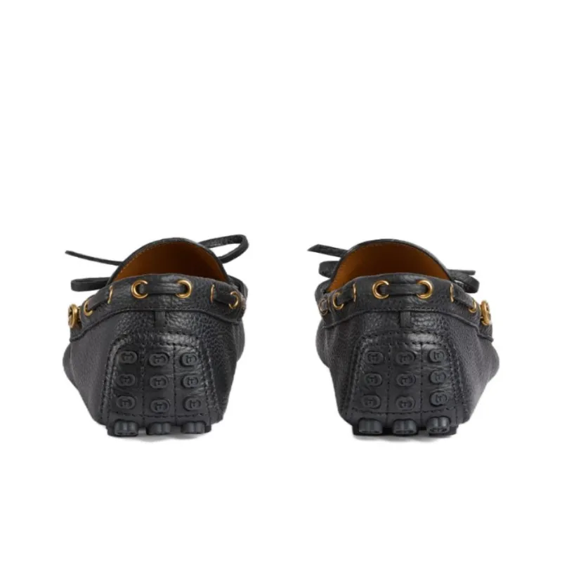 GUCCI Interlocking Beanie Shoes Men's Black-4